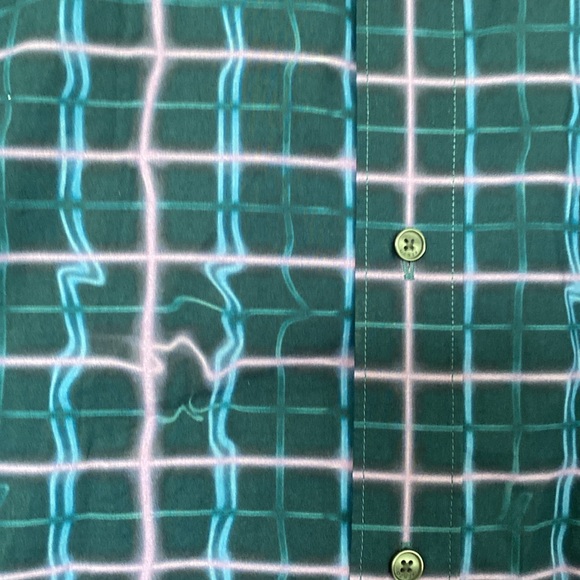 Pre❤️ Kenzo Paris Slim Fit Button Down Retro/Geometric Shirt - size 39 ( 15 1/4) - Picture 3 of 11